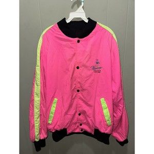 Vintage Flamingo Las Vegas Jacket Windbreaker Pink Neon 80s 90s SUPER RARE HTF